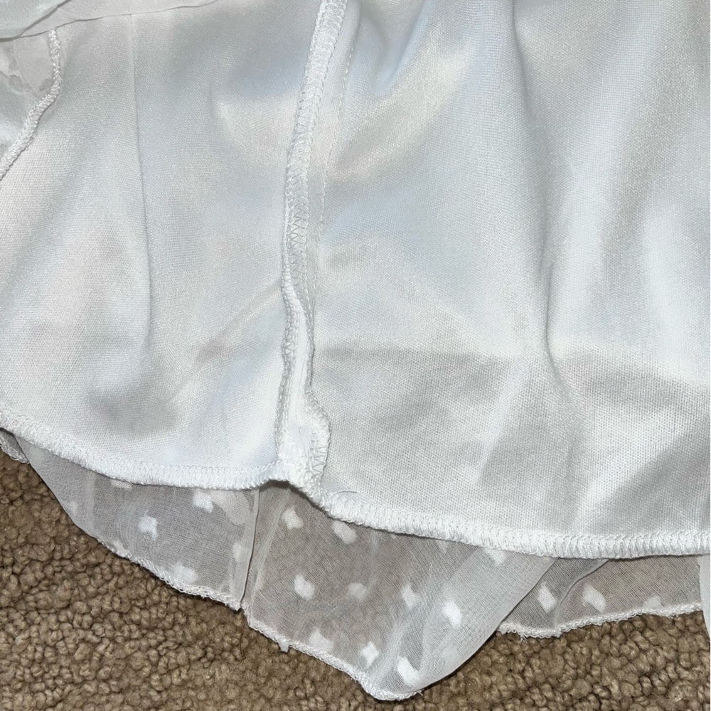 White Ruffle Open Back Ruffled Slip Dress - Picture 8 of 10
